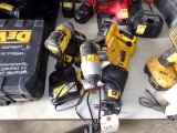 Group of DeWalt Cordless Tools, 1/4'' Impacts, (2) Chargers and a Broken Re