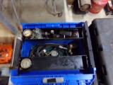 Blue Poly Tool Box with Gauges and Hoses