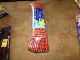 New 100' Roll of 3/8'' Braided Utility Rope, Orange