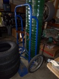 Extra Wide Blue Barrel Cart