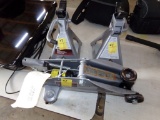 Small Floor Jack and Pair of Matching Jack Stands