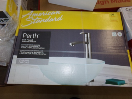 New American Standard Perth Bath Faucet, Contemporary Design, Chrome Finish