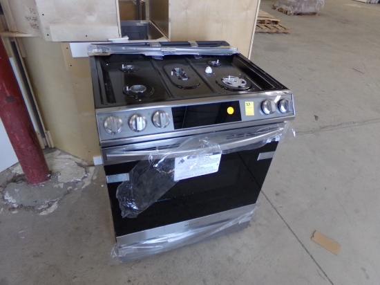 New Scratch and Dent Samsung 5 Burner Stainless Gas Range with Front Mounte