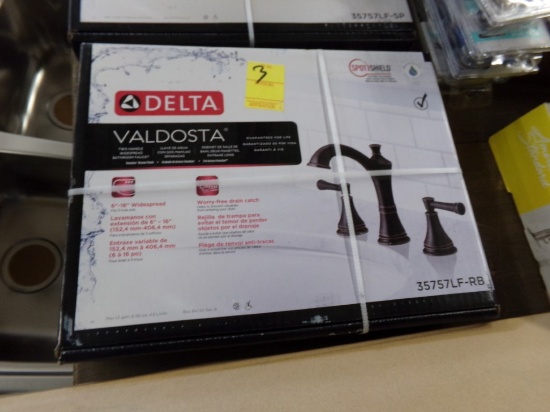 New Delta Valdosta 2 Handle Wide Spread Bathroom Faucet, Venetian Bronze Fi