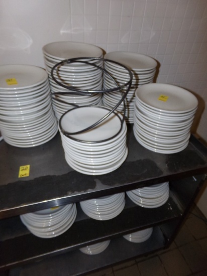 Huge Quantity of 9'' Ceramic Dining Plates, Shenango China, Made in USA