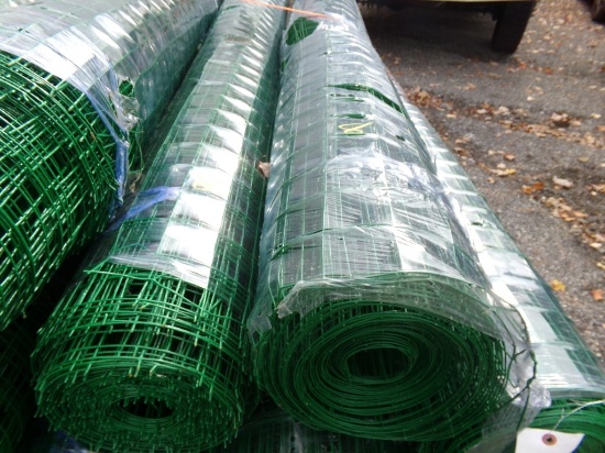 (2) New Rolls of Green Vinyl Fencing, 6' x 50', (2 x Bid Price)