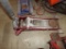 Red and Silver Aluminum Low Profile Floor Jack