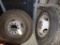 (4) Mounted Truck Tires, (2) 19.5 on Steel 8 Lug Rims, (2) 235/85 P16 on 10
