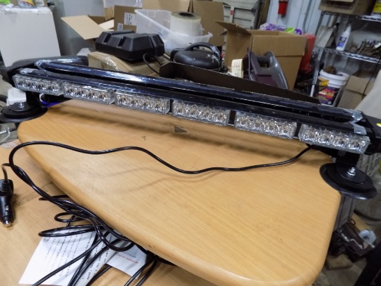 New, LED Magnetic, 29'' Wide, Light Bar w/24 Light Patterns, Works Off Of A