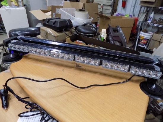 New, LED Magnetic, 29'' Wide, Light Bar w/24 Light Patterns, Works Off Of A