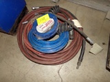 Group of Air Hoses, Some are New, a Couple Hydraulic Hoses Mixed In