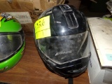 Black Bombardier Snowmobile Helmet with Adjustable Vent and Shade (XXXL)