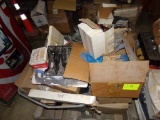 Pallet of New and Used Parts, Gaskets, Trim, Hose Reels, PTO Switch Boxes