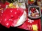 Christmas Apron, Napkins, Small Chrismas Decorations and a Bowl (DR)