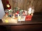 (2) Nativity Sets and Fireplace,  Red Lamp, Squirrels, Etc.