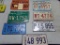 (10) Misc. License Plates, Includes (3) Pair - See Photo  (Garage)