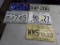 (8) Misc. License Plates, Includes (3) Pair - See Photo  (Garage)