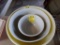 (3) Pyrex Mixing/Baking Bowls, (1) Yellow, (2) Green, 1 1/4 Pt., 2 1/2 Qt.,