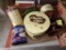 Box of Misc.Tins - Tobacco, Cake, Chips (See Photo) (Garage)
