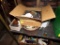 Contents of Middle Shelf - Old Ladies Hats, Box of Antique Eyeglasses  (Sto