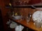 Contents Of 3rd Shelf Down - Clear Glass, China, Plates, Candy Dishes, Stem