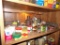 Shelf Full Of Vintage Product Tins & Containers -Spices, Saddle Soap, Some