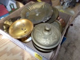 Box with Brass Candy and Serving Dishes (Garage)