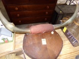 23'' Cattle Horns on a Plaque, ONE IS CRACKED (Garage)