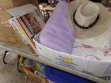 (2) Boxes with Light Quilts, Blankets, Sheets and an Air Mattress (Garage)