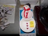 Smilley Snow Man Ceramic Bowl (LR)