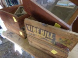 (6) Old Wood Shipping Crates, Mostly Grape Boxes (Shed)