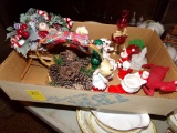 Box with Misc. Christmas Decorations