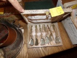 Vintage Salt Spoons with Various Figurines on the Handles, (1) HANDLE BROKE
