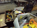 Box w/Many Erector Set Parts & Pieces (Shed), And (2) Boxes Of Misc Small T
