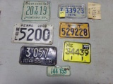 Group of Motorcycle and Trailer License Plates, 1940 - 1976, See Photo  (Ga