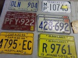 (10) Misc. License Plates, (4) Pair, (2) Single, See Photo  (Garage)
