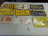 (10) Misc. License Plates, (1) Pair - See Photo  (Garage)