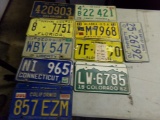 (12) Misc. License Plates Including Delaware & Hawaii - See Photo  (Garage)