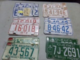 (12) Canadian License Plates, (6) Pair - See Photo  (Garage)