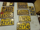 (10) Penn. License Plates, Includes (1) Pair - See Photo  (Garage)