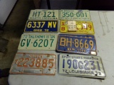 (9) Misc. License Plates, Includes (1) Pair - See Photo  (Garage)