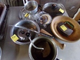 Misc. Kitchen; Strainers; Small Pan, Fry Pan, Glass Pitcher w/Egg Separator