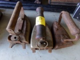 92) Vintage Electric Irons(NO CORDS) and a Sad-Iron (Garage)