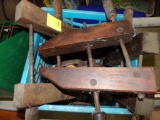Blue Crate With Misc. Vintage Clamps