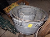 (5) Galvanized Items - Wash Tub, Boilers & Pail / Bucket (Chk Coup)