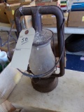 Old Kerosene Lantern with Heavy Patina (RUST) Globe OK (Garage)