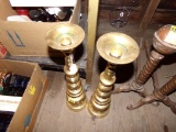 Large Brass-Plated Candlesticks  (Store)