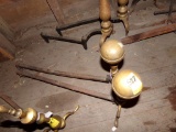 Pair of Hammered Ball Fireplace Andirons  (Store)