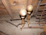 Pair of Hammered Ball Fireplace Andirons