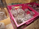 Milk Crate w/Assorted Sized Milk Bottles - JE Haskell & Sons, Magic City, R
